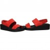 Sandale rosii, stil urban, piele naturala
