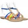 Sandale flip flops, moderne, multicolore