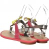 Sandale dama, casual, fuxia