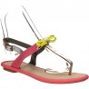 Sandale dama, casual, fuxia
