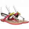 Sandale dama, casual, fuxia