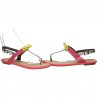 Sandale dama, casual, fuxia