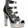 Sandale glamour, cu plasa, tinute fashion