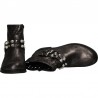 Ghete fashion, negru metalic