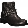 Ghete fashion, negru metalic