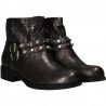 Ghete fashion, negru metalic
