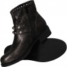 Ghete fashion, negru metalic