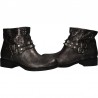 Ghete fashion, negru metalic