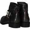 Ghete fashion, negru metalic