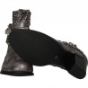 Botine fashion, argintii, cu perforatii