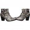 Botine fashion, argintii, cu perforatii