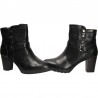 Botine fashion, negre, cu toc mediu