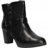Botine fashion, negre, cu toc mediu