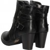 Botine fashion, negre, cu toc mediu