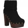 Botine fashion, negre, cu talpa inalta
