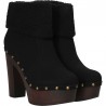 Botine fashion, negre, cu talpa inalta