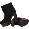 Botine fashion, negre, cu talpa inalta