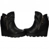 Botine fashion, negre, platforma mare
