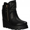 Botine fashion, negre, platforma mare