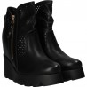 Botine fashion, negre, platforma mare