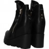 Botine fashion, negre, platforma mare