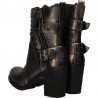 Cizme glamour, cu toc mediu, stil moto