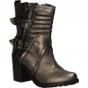 Cizme glamour, cu toc mediu, stil moto