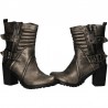 Cizme glamour, cu toc mediu, stil moto