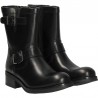 Cizme dama, negre, stil moto, din piele