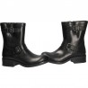 Cizme dama, negre, stil moto, din piele