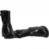 Cizme dama, negre, stil moto, din piele