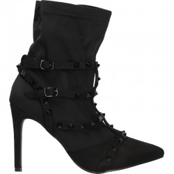 Botine fashion, negre, toc inalt