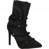 Botine fashion, negre, toc inalt