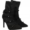 Botine fashion, negre, toc inalt