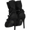 Botine fashion, negre, toc inalt