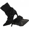 Botine fashion, negre, toc inalt