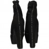 Botine negre, platforma, de gala