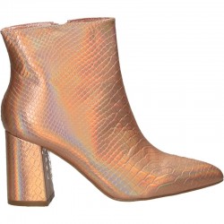 Botine trendy, ascutite, roz curcubeu