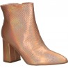 Botine trendy, ascutite, roz curcubeu