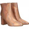 Botine trendy, ascutite, roz curcubeu