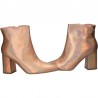 Botine trendy, ascutite, roz curcubeu