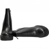 Botine chic, negre, cu toc robust