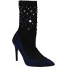 Cizme bleumarin, ascutite, cu ciorap