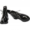 Ghete negre, piele lacuita, stil urban