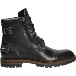 Ghete negre, barbatesti, piele, stil urban