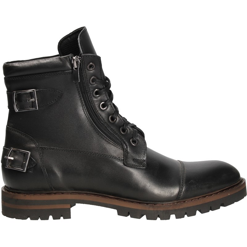 Ghete negre, barbatesti, piele, stil urban Ghete negre, barbatesti, piele, stil urban