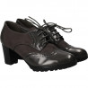 Pantofi dama, stil Oxford, culoarea gri