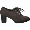 Pantofi cu toc mediu, culoarea gri