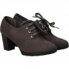 Pantofi cu toc mediu, culoarea gri