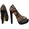 Incaltaminte dama, fashion, cu platforma, flower print